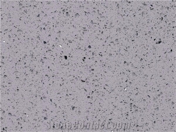Solid Grey Glass Crystal Galaxy Quartz Stone Floor Tile