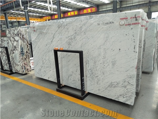 Statuario Venato White Marble Slab for Wall Tiles