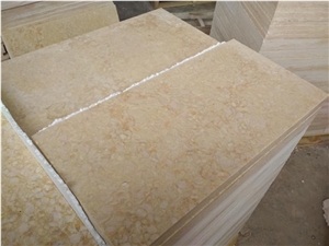 Sunny Beige Marble Honed Floor Tile Exterior Paver
