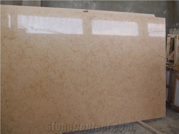 Sunny Beige Marble Tile Honed Exterior Wall Claddi