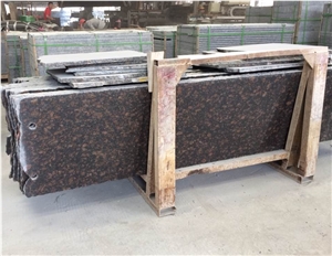Tan Brown Granite Prefab Kitchentop Slab