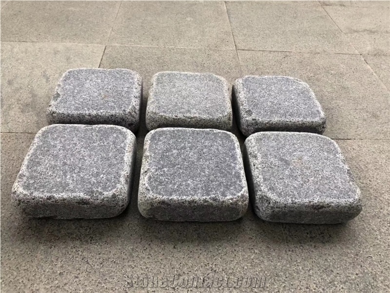 Tumbled G654 Cube Stone Pavers Graden Stepping