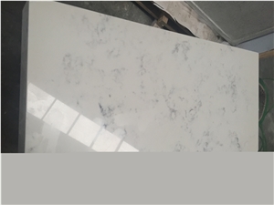 White Carrara Quartz Stone Commercial Bar Countertop