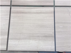 White Wooden Vein Marble Tile, Floor Covering Project
