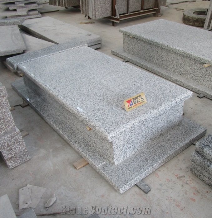 Poland Bianco White Granite Tombstone Gravestone