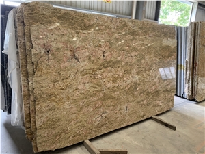 Polished Yellow Imperial Gold Granite Slabs