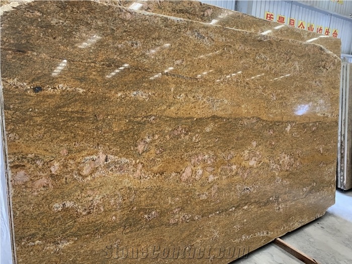 Polished Yellow Imperial Gold Granite Slabs