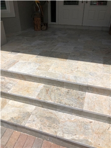 Othello Grey Marble Tumbled Paver French Pattern