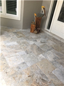 Othello Grey Marble Tumbled Paver French Pattern
