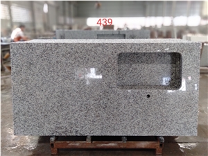 G439 Cheap White China Granite Stone Kitchen Top