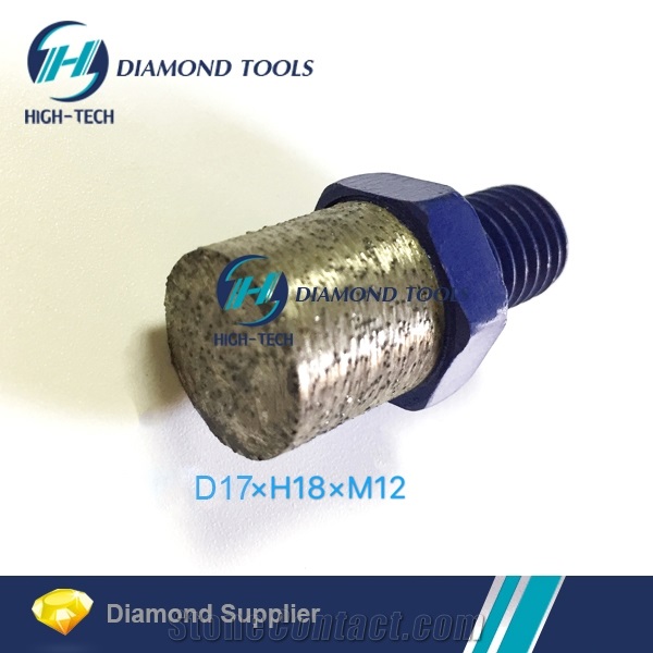 Sintered M12 Granite Solid Diamond Finger Bit Tip
