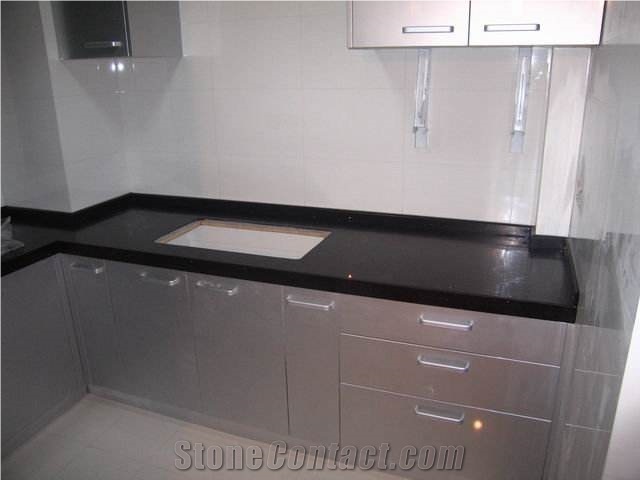 Black Galaxy Kitchen Countertop Granite