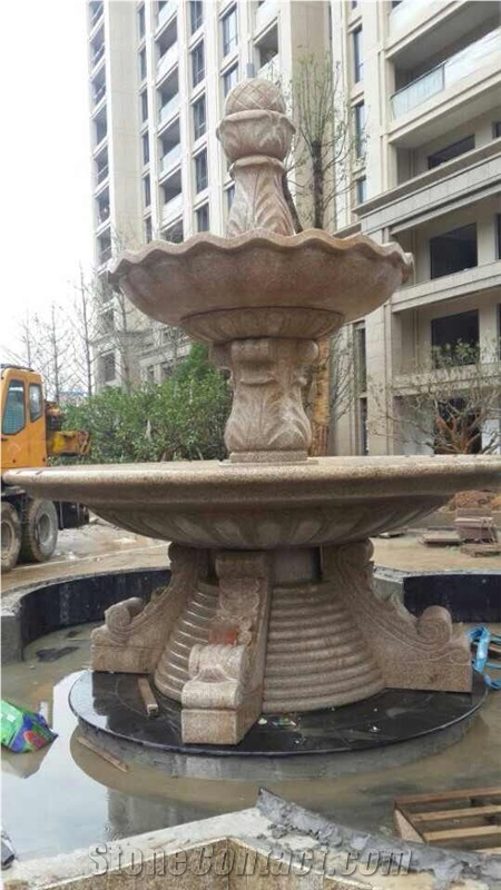 Fountain Crema Beige Marble Sculptured Waterfall