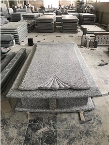 Jilin White Granite Tombstone Gravestone