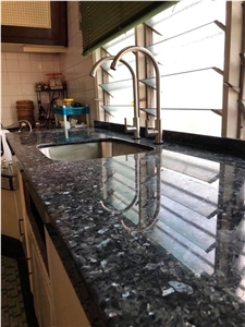 Silver Pearl Granite Prefab Kitchen Countertops