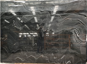 YUANDA Fantasy Black Zebra Wooden Grain Marble Slabs