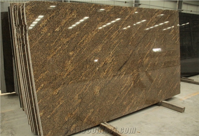 Best Glod Giallo California Granite Slab Wall Tile