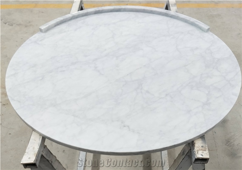 Carrara White Marble Tea Table Top for Hotel Home