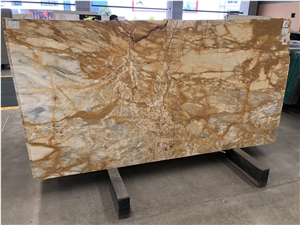 Gold Giallo Siena Marble Slab for Wall Floor Decor