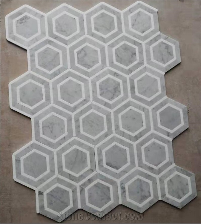 Hexagon Marble Mosaic for Kitchen Wall Floor Tiles