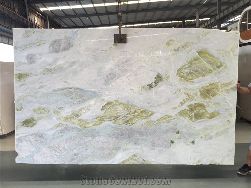 Moon River White Marble Slabs for Wall Floor Decor