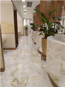Moon River White Marble Slabs for Wall Floor Decor