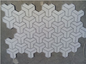 White Crystal White Marble Mosaic Tiles for Floor