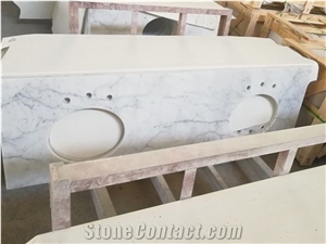 Bianco Carrara White Marble Countertop Vanity Top