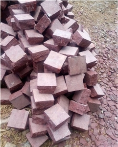 China Red Porphyry Flamed Pavers Floor Covering