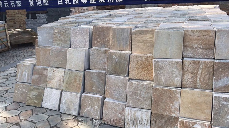 China Rust Slate Natural Flooring Tiles Landscape