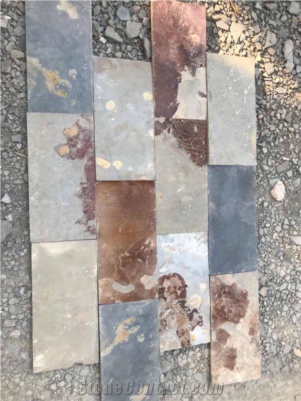 China Rust Slate Natural Flooring Tiles Landscape