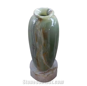 China White Onyx Polished Flower Arranging Vase
