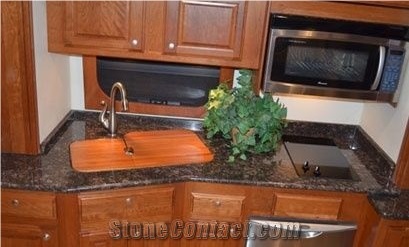 Ctar Ruby Brown Granite Polished Kitchen Worktops