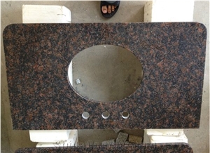 English Brown Granite Polished Bathroom Worktops