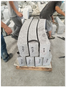 G623 Chinese Grey Granite Surface Flamed Curbstone