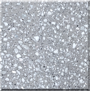Grey Terrazzo Artificial Polished Kitchen Tiles