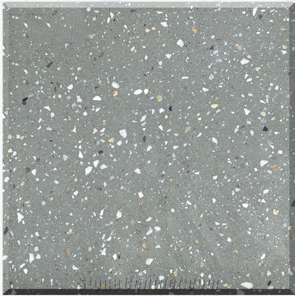 Grey Terrazzo Polished Floor Covering Tiles Slabs