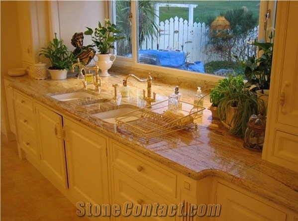 Imperial Gold Granite Polished Kitchen Countertops