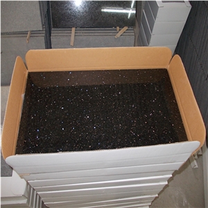 India Black Star Galaxy Granite Polished Tile Slab