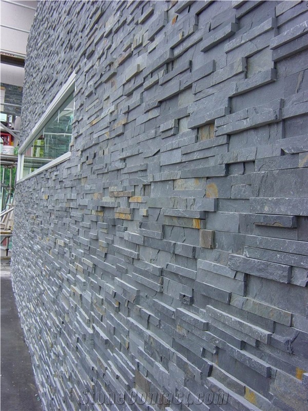 Jiangxi Black Slate Feature Wall Cultured Stone