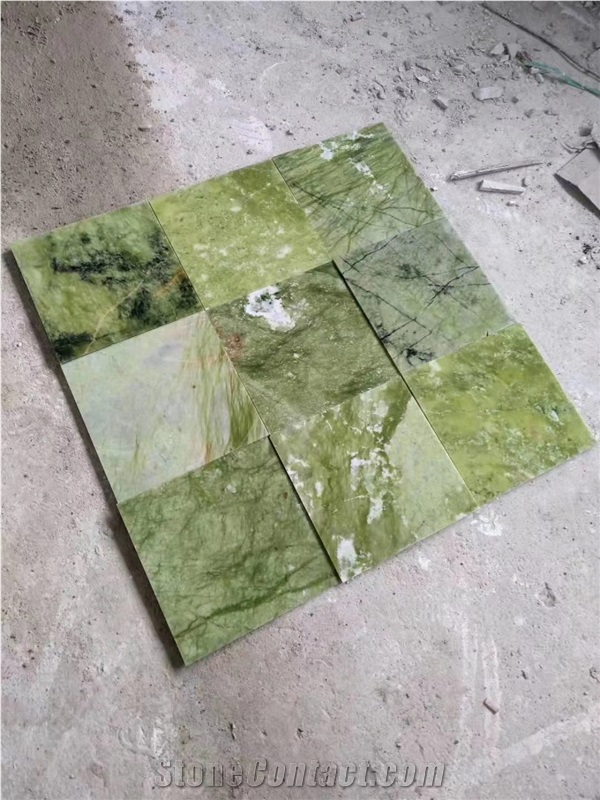 Ming Green Marble Mosaic Tile Dandong Green Polished Mosaic