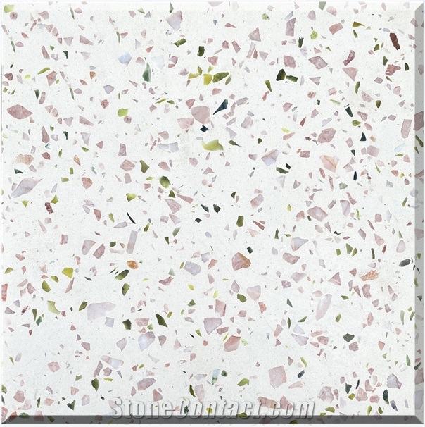 Multicolor Terrazzo Polished Wall Covering Tiles