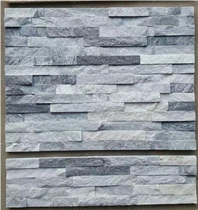 Natural White and Grey Quartzite Cultured Stone