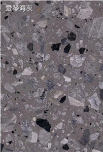 New Grey Terrazzo Artificial Stone Polished Tiles