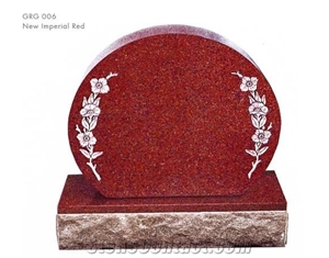 New Imperial Red Granite Polished Custom Monuments