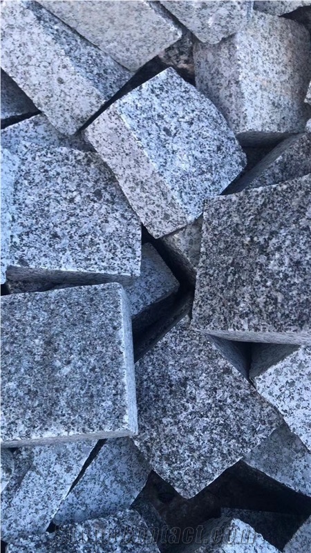 Padang Black G654 Granite Paving Tiles Cobble&Cube