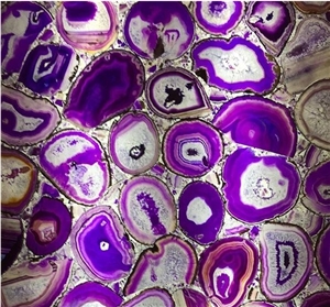 Purple Onyx Semi Precious Stone Polished Slabs