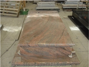 Red Multicolor India Granite Polished Monuments