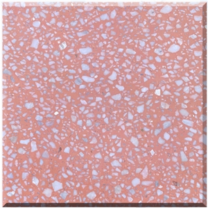 Red Terrazzo China Artificial Stone Polished Tiles