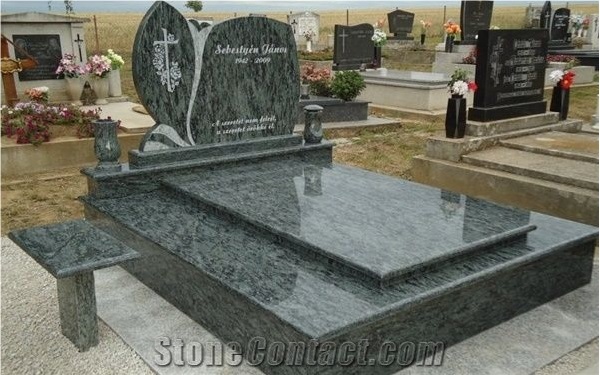 Romania Olive Green Granite Polished Monument